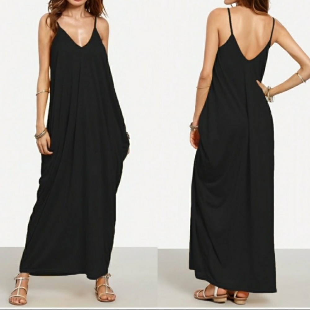 Last One- *HP!* WILA Black Maxi Dress